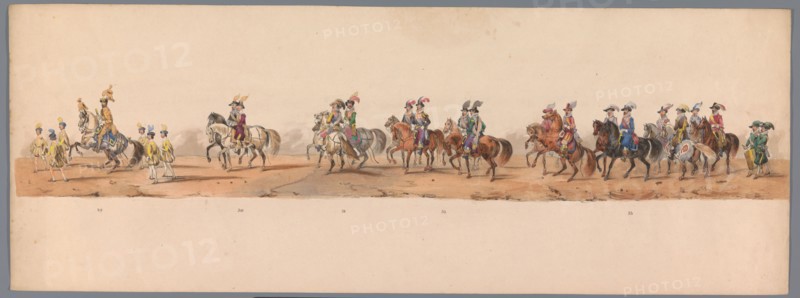 Historical parade at the second centenary of the Utrecht University, 1836 (plate 8), 1837. Creator: Victor Adam.