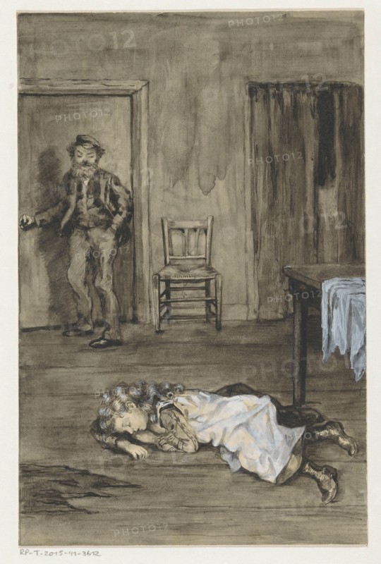 Girl sleeping on the floor, 1905 or earlier.  Creator: Anna Maria Kruijff.