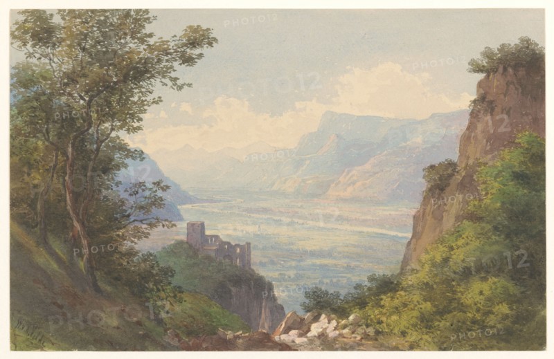 View of the Meran valley in Tyrol, 1828-1892.  Creator: Charles William Meredith van de Velde.