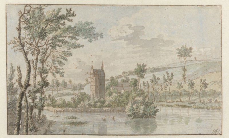 Landscape with Huis Kluys, near Brussels, 1674. Creator: Josua de Grave.