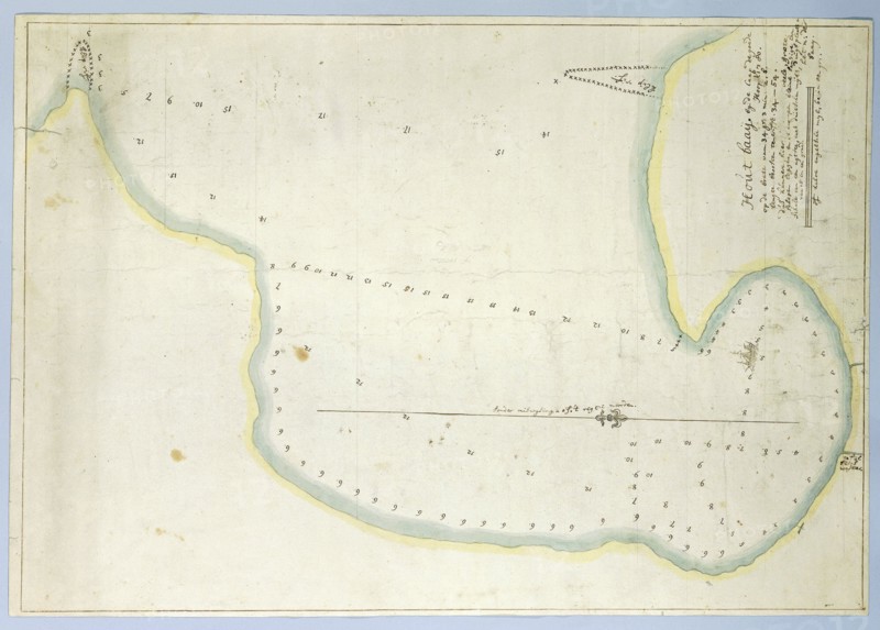 Map of Hout Bay, 1780. Creator: Robert Jacob Gordon.