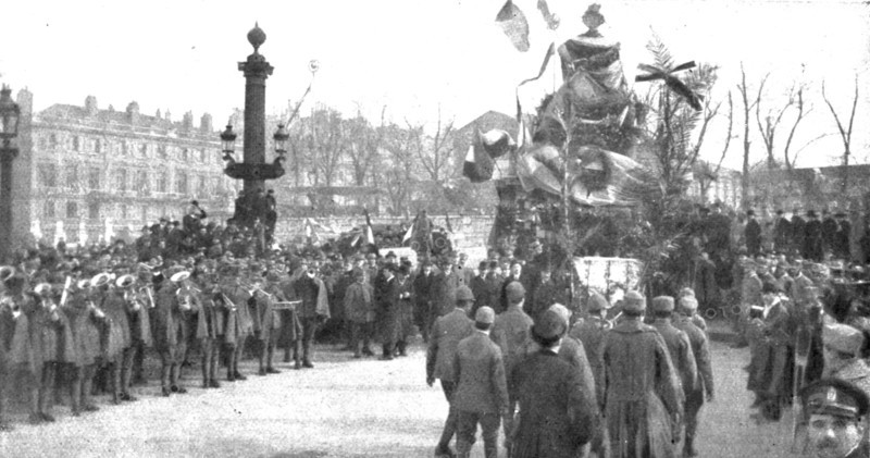 'La delivrance de l'Alsace et de la Lorraine celebree a Paris le 17 novembre 1918.  Creator: Unknown.