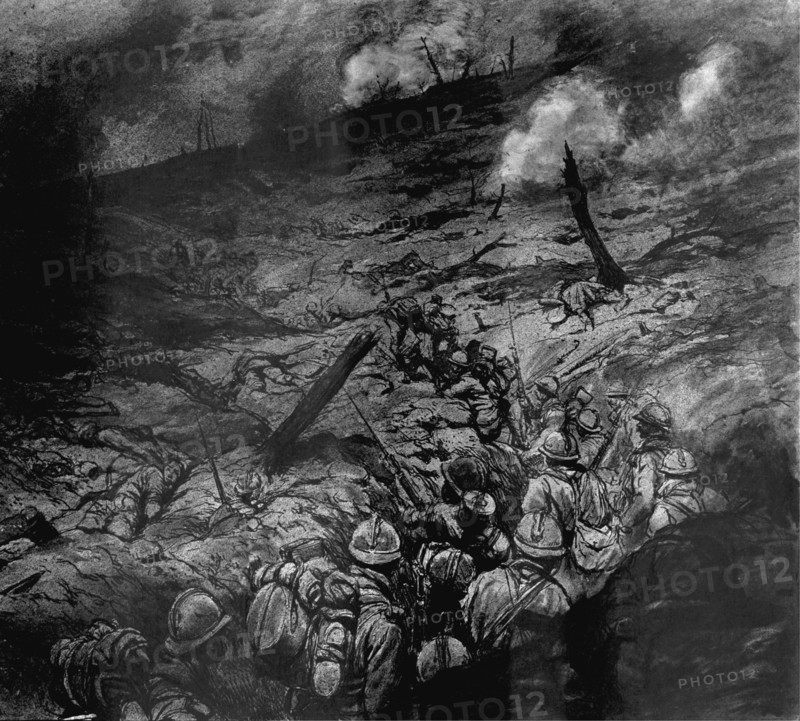 'En plein chaos: devant Douaumont, le quatrieme mois de la bataille de Verdun', 1916. Creator: Georges Bertin Scott.