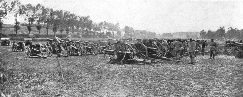 'La Bataille de la Somme; Canons pris a l'ennemi dans la region d'Herbecourt, 1916. Creator: Unknown.