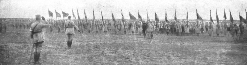 ''Combat Aerien; "Au Nom De Guynemer….."; sur le terrain d'ou Guynemer s'envola..., 1917. Creator: Unknown.