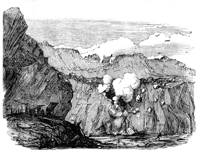 Blasting the Granite Rock, 1857. Creator: Unknown.