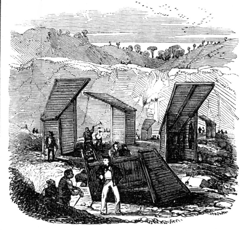 Granite Quarrymen's Huts, 1857. Creator: Unknown.