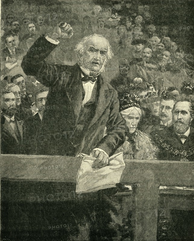'The Armenian Atrocities: Mr. Gladstone Denouncing The Sultan at the Meeting in Liverpool', c1900. Creator: Unknown.