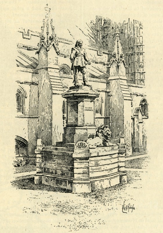 'The New Statue of Cromwell in Front of Westminster Hall', c1900. Creator: Will B. Robinson.