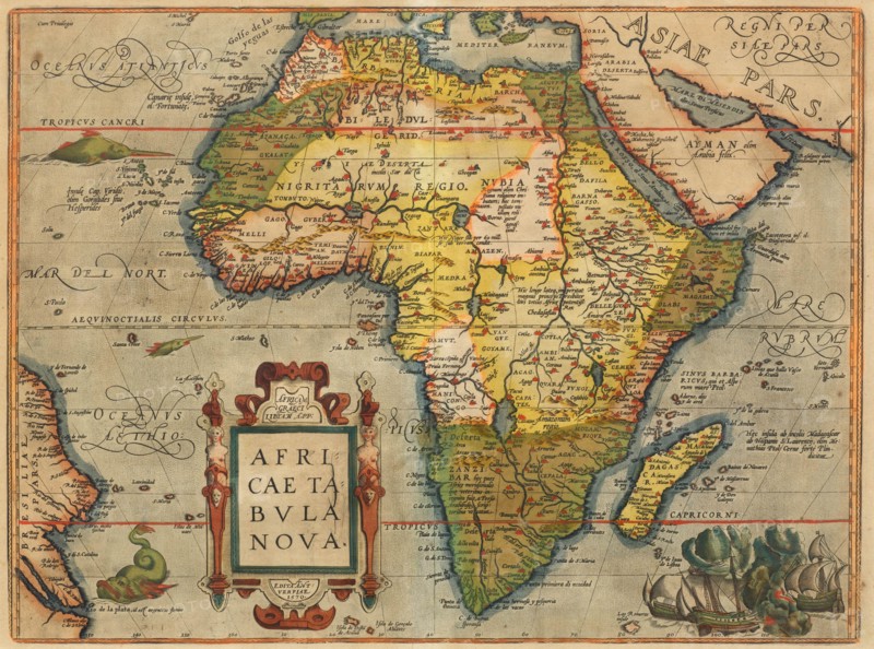 Africae Tabula Nova. From Theatrum Orbis Terrarum, 1572. Creator: Ortelius, Abraham (1527-1598).