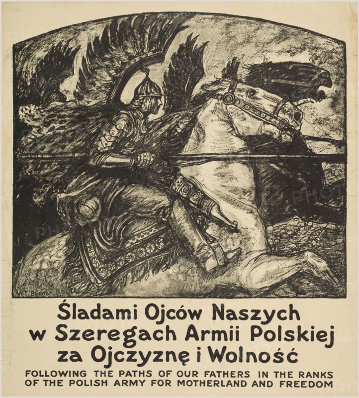 Following the paths of our fathers in the ranks of the Polish army for motherland and freedom, 1917. Creator: Benda, Wladyslaw Theodor (1873-1948).