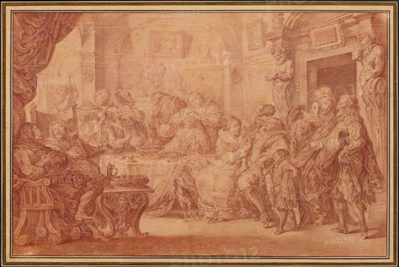 Interior with a wedding party. From the Life of Henry IV. Creator: Cochin, Charles-Nicolas, the Younger (1715-1790).