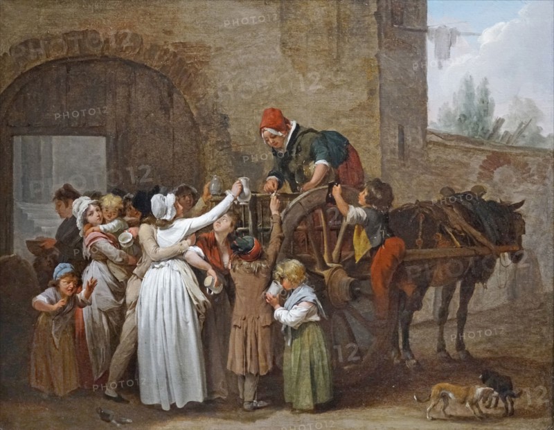 La queue au lait (The queue for milk), c.1796. Creator: Boilly, Louis-Léopold (1761-1845).