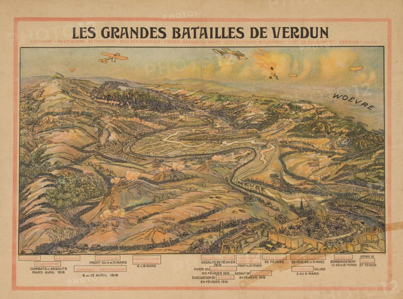 Les grandes batailles de Verdun, c.1920. Creator: Auglay, Lucien (1880-1947).