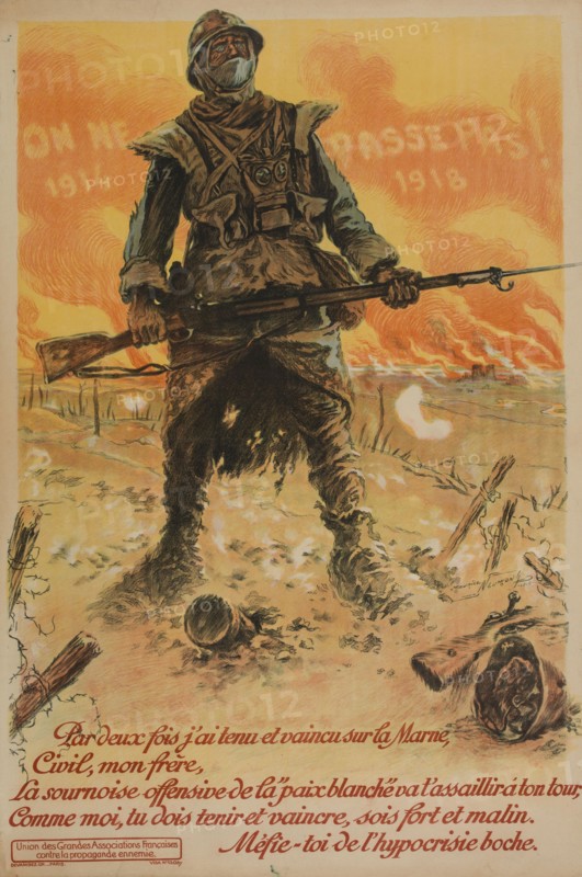 On ne passe pas, 1918. Creator: Neumont, Maurice (1868-1930).