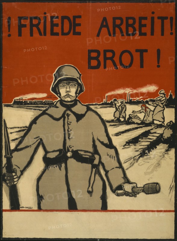 Peace, Work, Bread!, 1919. Creator: Bartels, Wera von (1886-1922).