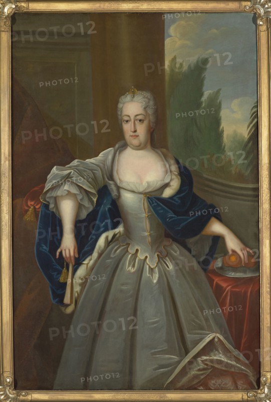 Portrait of Christiane Eberhardine of Brandenburg-Bayreuth (1671-1727), Electress of Saxony..., c.17 Creator: Anonymous.