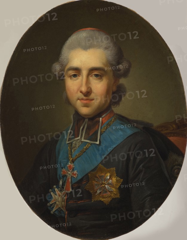 Portrait of Prince Michal Jerzy Poniatowski (1736-1794), Primate of Poland, ca 1775. Creator: Bacciarelli, Marcello (1731-1818).