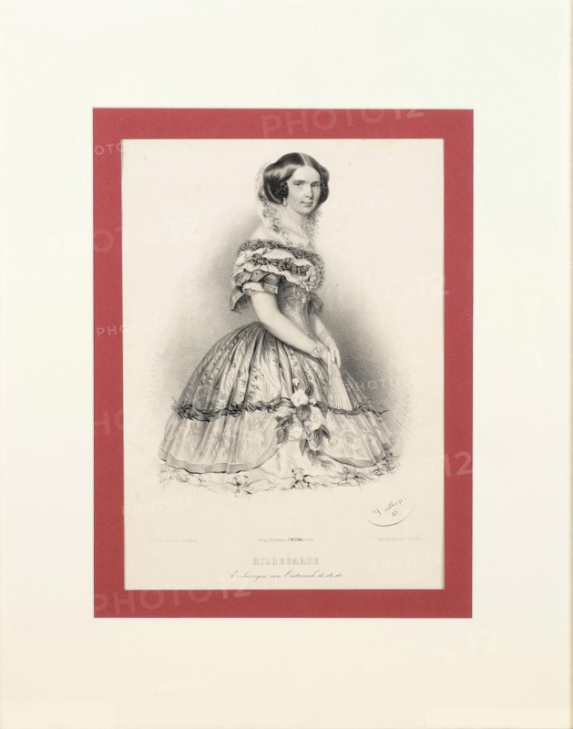 Portrait of Princess Hildegard of Bavaria (1825-1864), Duchess of Teschen, 1856. Creator: Dauthage, Adolf (1825-1883).