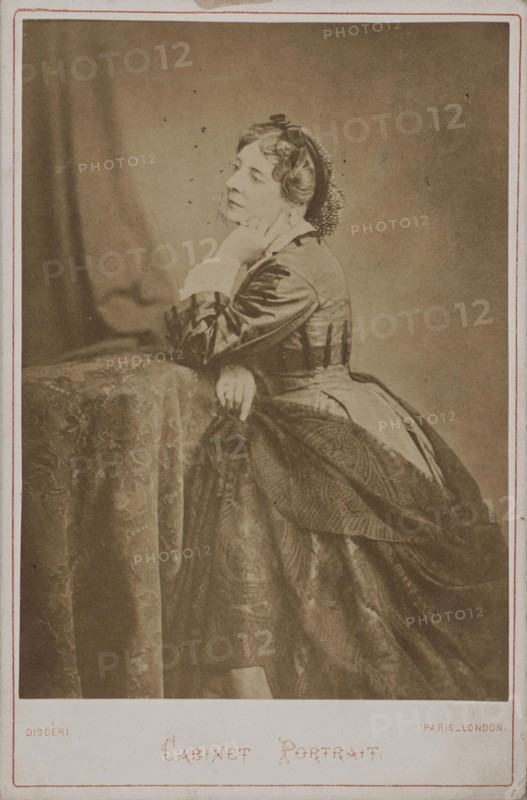 Portrait of the actress and singer Virginie Déjazet (1798-1875), 1873. Creator: Disdéri, André Adolphe-Eugène (1819-1889).