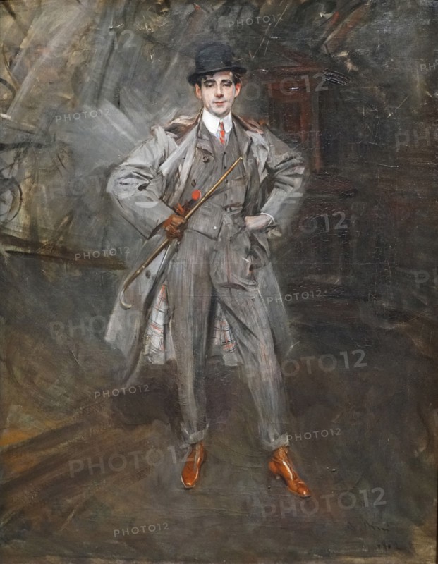 Portrait of the Caricaturist Georges Goursat (1863-1934), Pseudonym "Sem", 1902. Creator: Boldini, Giovanni (1842-1931).