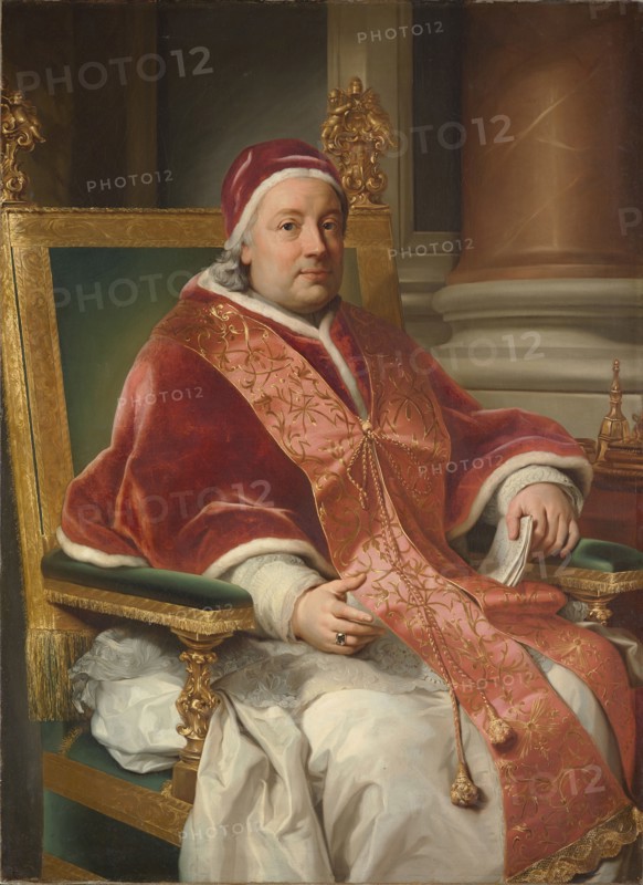 Portrait of the Pope Clement XIII (1693-1769). Creator: Anonymous.