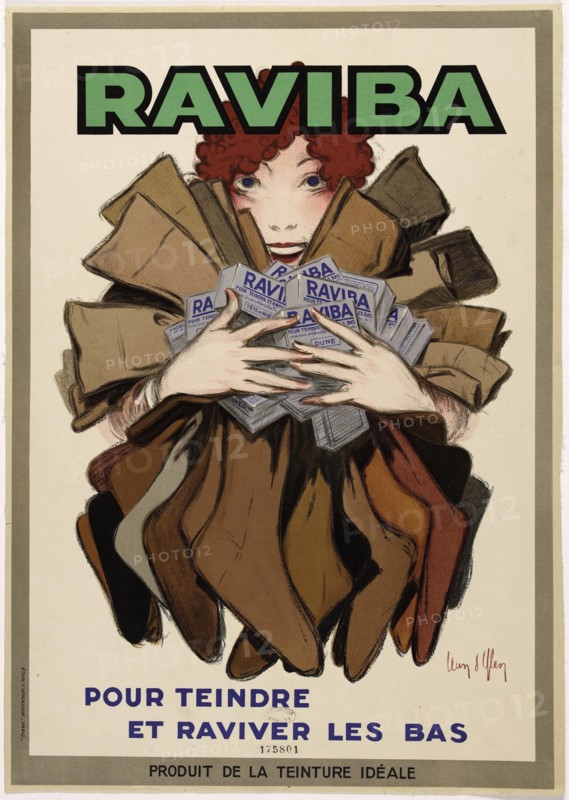 Raviba - Pour teindre et raviver les bas, c.1930. Creator: D'Ylen, Jean (1886-1938).