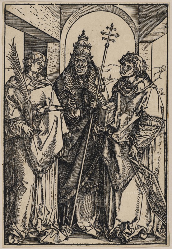 Saints Stephen, Sixtus and Lawrence, c.1504. Creator: Dürer, Albrecht (1471-1528).