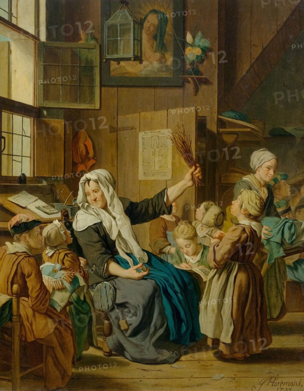 School class with teacher, 1733. Creator: Horemans, Jan Josef, the Younger (1714-1790).