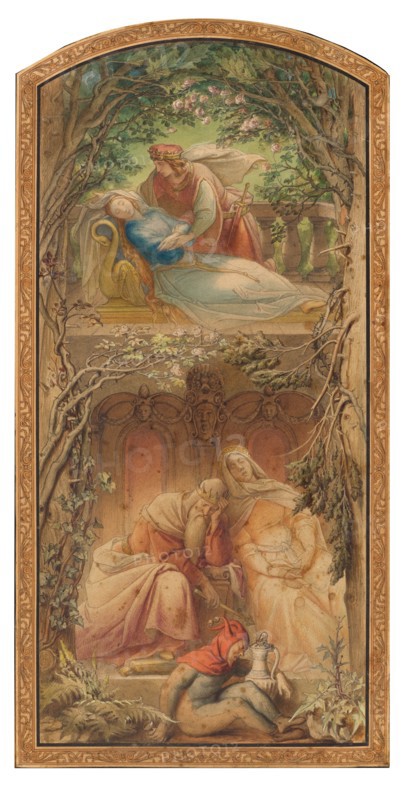 Sleeping Beauty. Creator: Schwind, Moritz Ludwig, von (1804-1871).