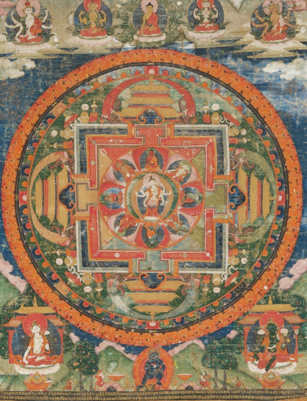 Thangka of Amoghapasa, 18th century. Creator: Tibetan culture.