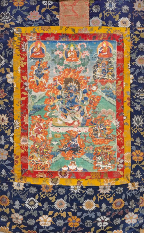 Thangka of the six-armed Mahakala, 19th century. Creator: Tibetan culture.
