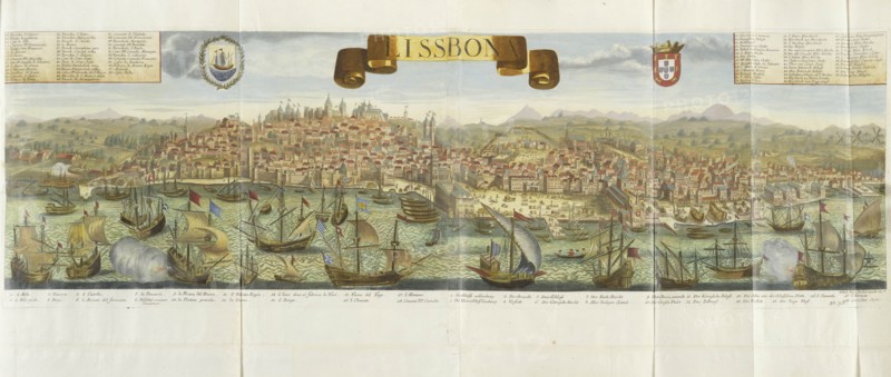 The 1755 Lisbon earthquake. From the "Augsburgische Sammlung" by J. M. Roth, 1756. Creator: Anonymous.
