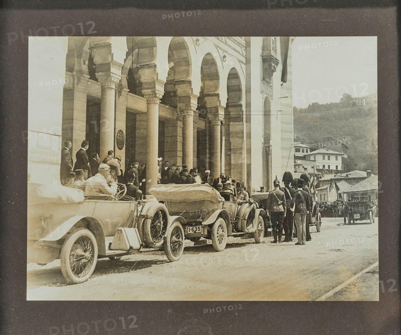 The reception of the Archduke Franz Ferdinand (1863-1914) in Sarajevo shortly before his... 1914. Creator: Anonymous.