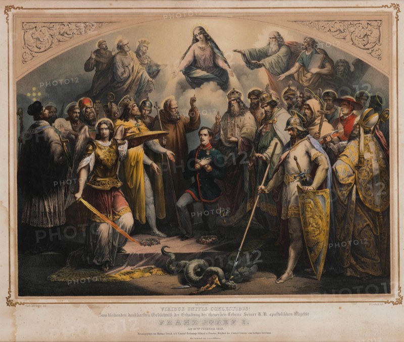 The rescue of Emperor Franz Joseph I of Austria: the attempted assassination on Feb 18, 1853, 1853. Creator: Leybold, Eduard Friedrich (1798-1879).