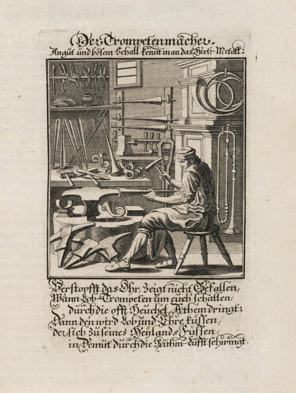 The Trumpet Maker, 1698. Creator: Weigel, Christoph, the Elder (1654-1725).