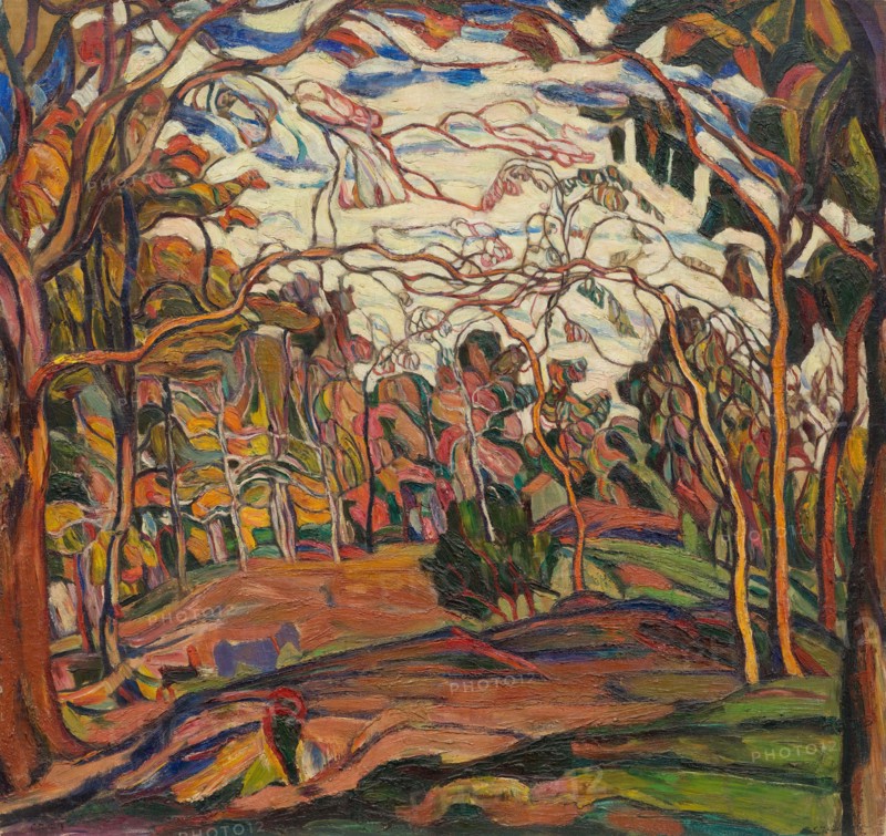 Through the trees (Fairy park), 1919. Creator: Manievich (Manevich), Abraham (Abram) (1883-1942).