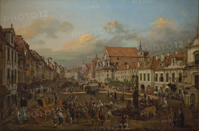 View of Krakowskie Przedmiescie and Sigismund's Column, 1774. Creator: Bellotto, Bernardo (1720-1780).