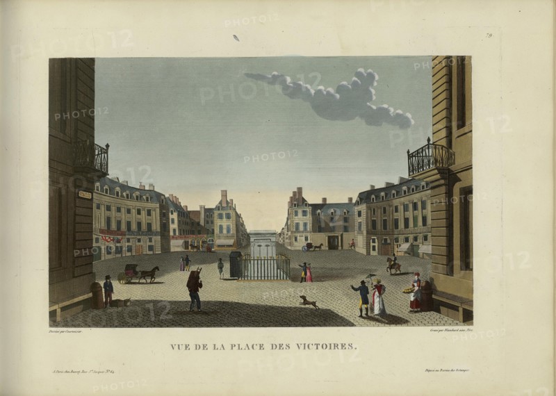 Vue de la place des Victoires, 1817-1824. Creator: Courvoisier-Voisin, Henri (1757-1830).