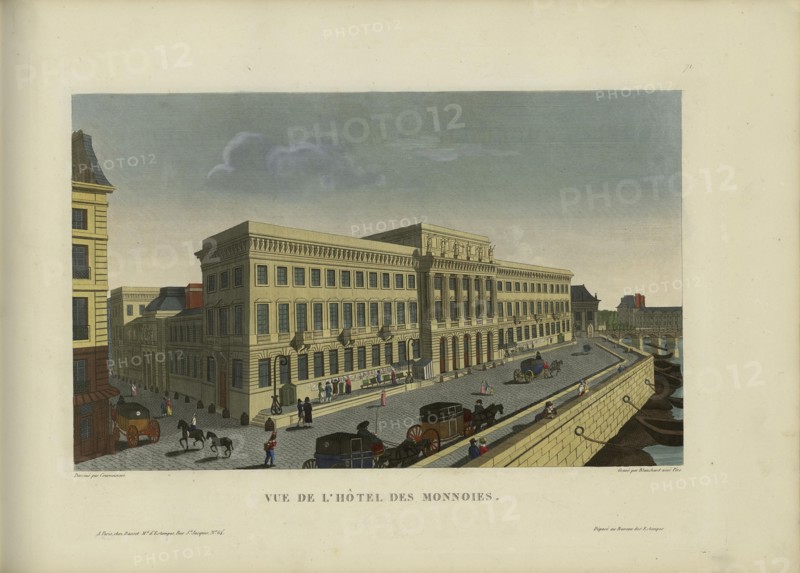 Vue de l'hôtel des Monnoies, 1817-1824. Creator: Courvoisier-Voisin, Henri (1757-1830).