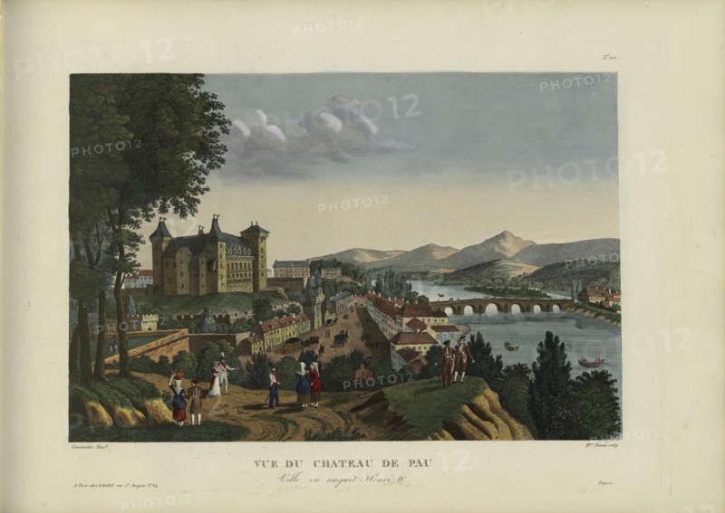 Vue du château de Pau, ville où naquit Henri IV (The Pau Castle, birthplace of Henry IV.), 1817-1824 Creator: Courvoisier-Voisin, Henri (1757-1830).