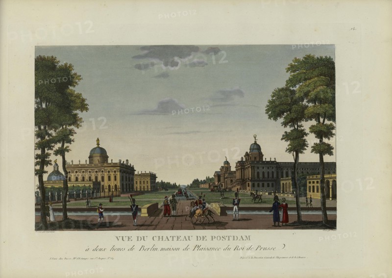Vue du château de Potsdam, à deux lieues de Berlin, maison de plaisance du Roi de Prusse, 1817-1824. Creator: Courvoisier-Voisin, Henri (1757-1830).