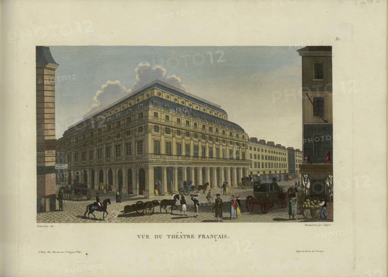 Vue du Théâtre Français, 1817-1824. Creator: Courvoisier-Voisin, Henri (1757-1830).