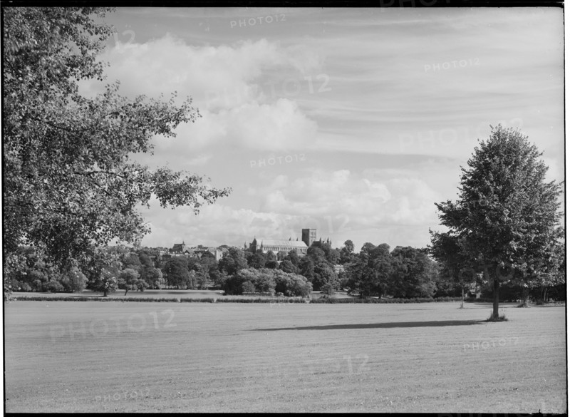 St Albans Cathedral, St Albans, Hertfordshire, July 1958. Creator: Margaret F Harker.