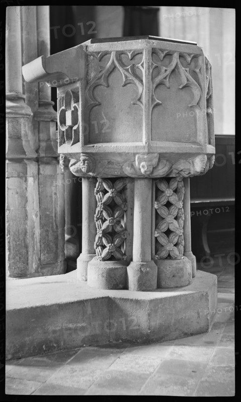 St Andrew's Church, Churchyard, Market Place, Castle Combe, Wiltshire, 1940-1949. Creator: Ethel Booty.