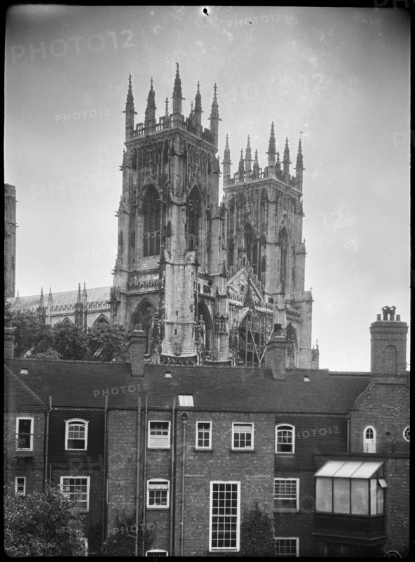 York Minster, Minster Yard, York, 1920-1960. Creator: Marjory L Wight.