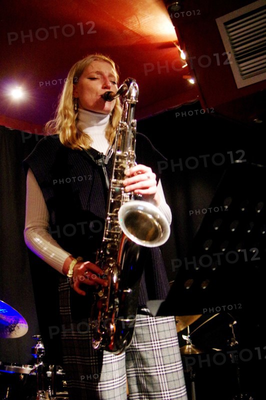 Emma Rawicz, Marco Marconi Quartet, Verdict Jazz Club, Brighton, East Sussex, 14 April 2023. Creator: Brian O'Connor.