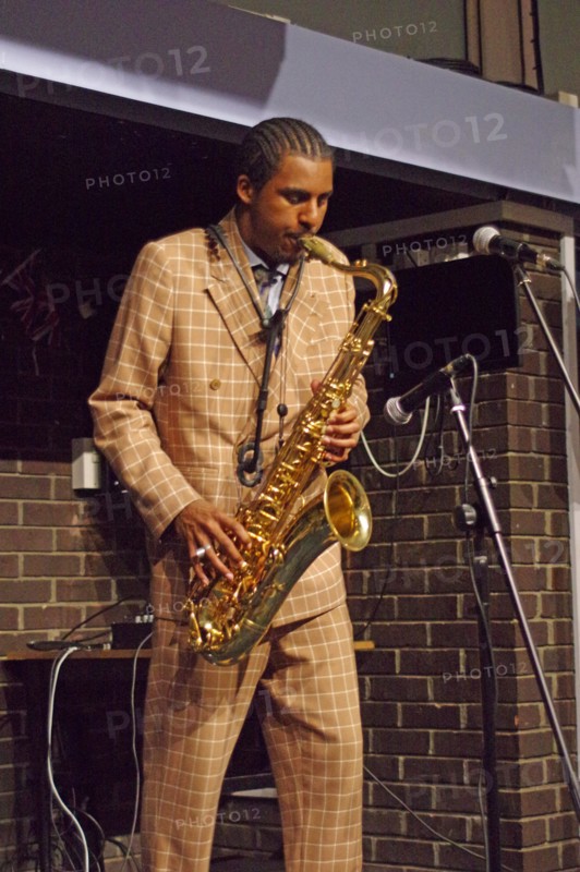 Xhosa Cole Trio, Splash Point Jazz Club, Fishermen’s Club, Eastbourne, East Sussex, 26 Apr 2023. Creator: Brian O'Connor.
