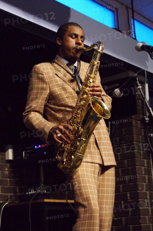 Xhosa Cole Trio, Splash Point Jazz Club, Fishermen’s Club, Eastbourne, East Sussex, 26 Apr 2023. Creator: Brian O'Connor.