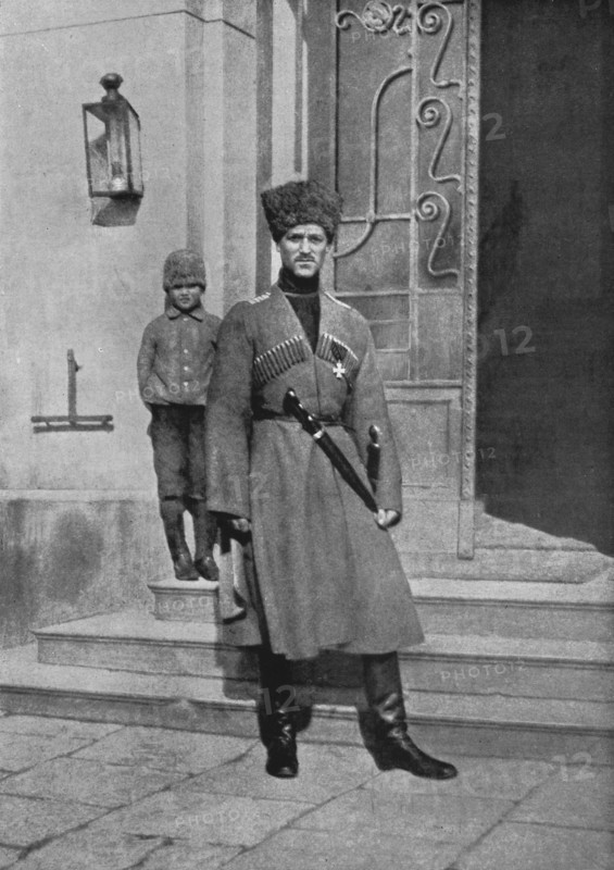 'La Revolution Russe; Le Grand-Duc Michel, frere du tsar,sous l'uniforme des cosaques..., 1917. Creator: Unknown.